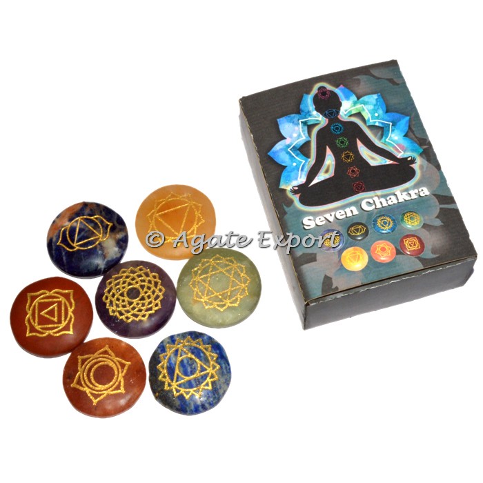 Seven Chakra Engraved Set With Your Customs Packing