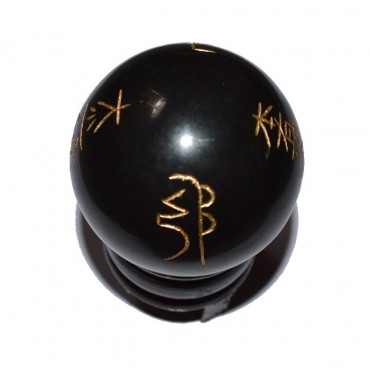 Black Agate Usai Reiki Sphere