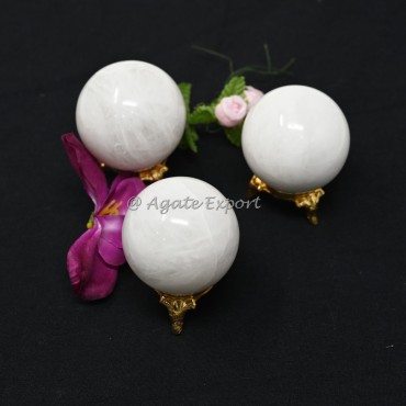 White Agate Spheres.