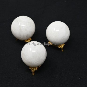 White Agate Spheres.