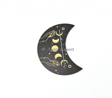 Moon Phase With Hand Moon Shape Card Holder