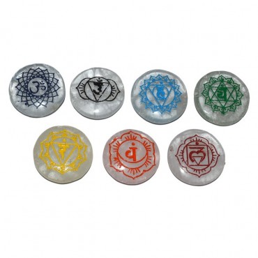 Chakra Crystals Sanskrit Yoga Set