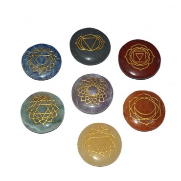7 Chakra Engraved Mandala Balancing Set