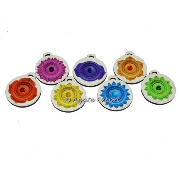Wooden Printed Chakra Symbols Chakra Set