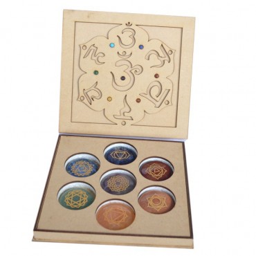 7 Chakra Symbol With 7 Chakra Stones Gift Box