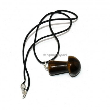 Tiger Eye Mushroom Pendant