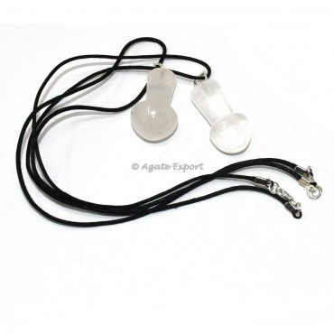 Crystal Quartz Mushroom Pendant