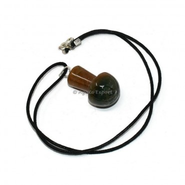 Fancy Jasper Mushroom Pendant