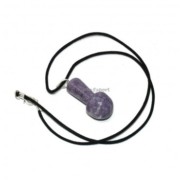 Lepidolite Mushroom Pendant