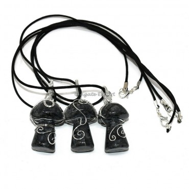 Blue Aventurine Mushroom Pendant