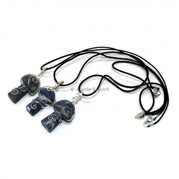 Sodalite Mushroom Pendant