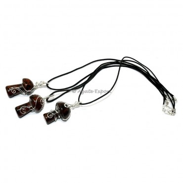 Mahagony Obsidian Mushroom Pendant