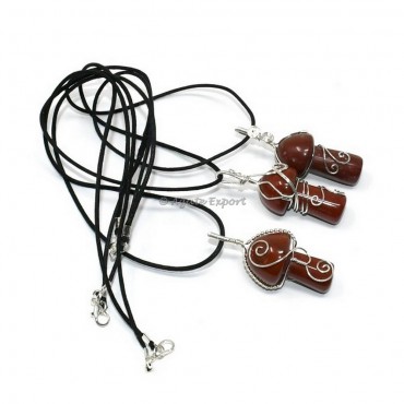 Red Jasper Mushroom Pendant