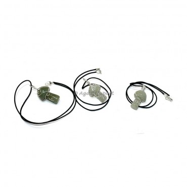 Green Aventurine Mushroom Pendant