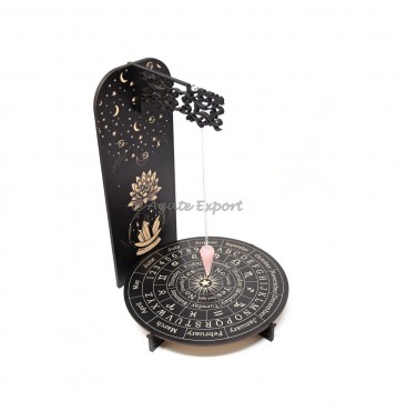 Lotus With Moon Pendulum Holder
