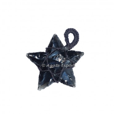 Black Obsidian Wire Wraped Pendants