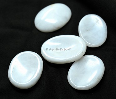 White Agate Worry Stones